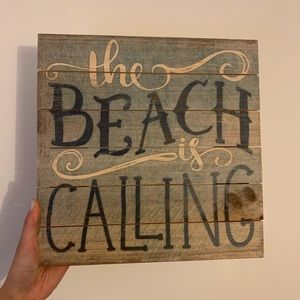 Beachy wall sign
